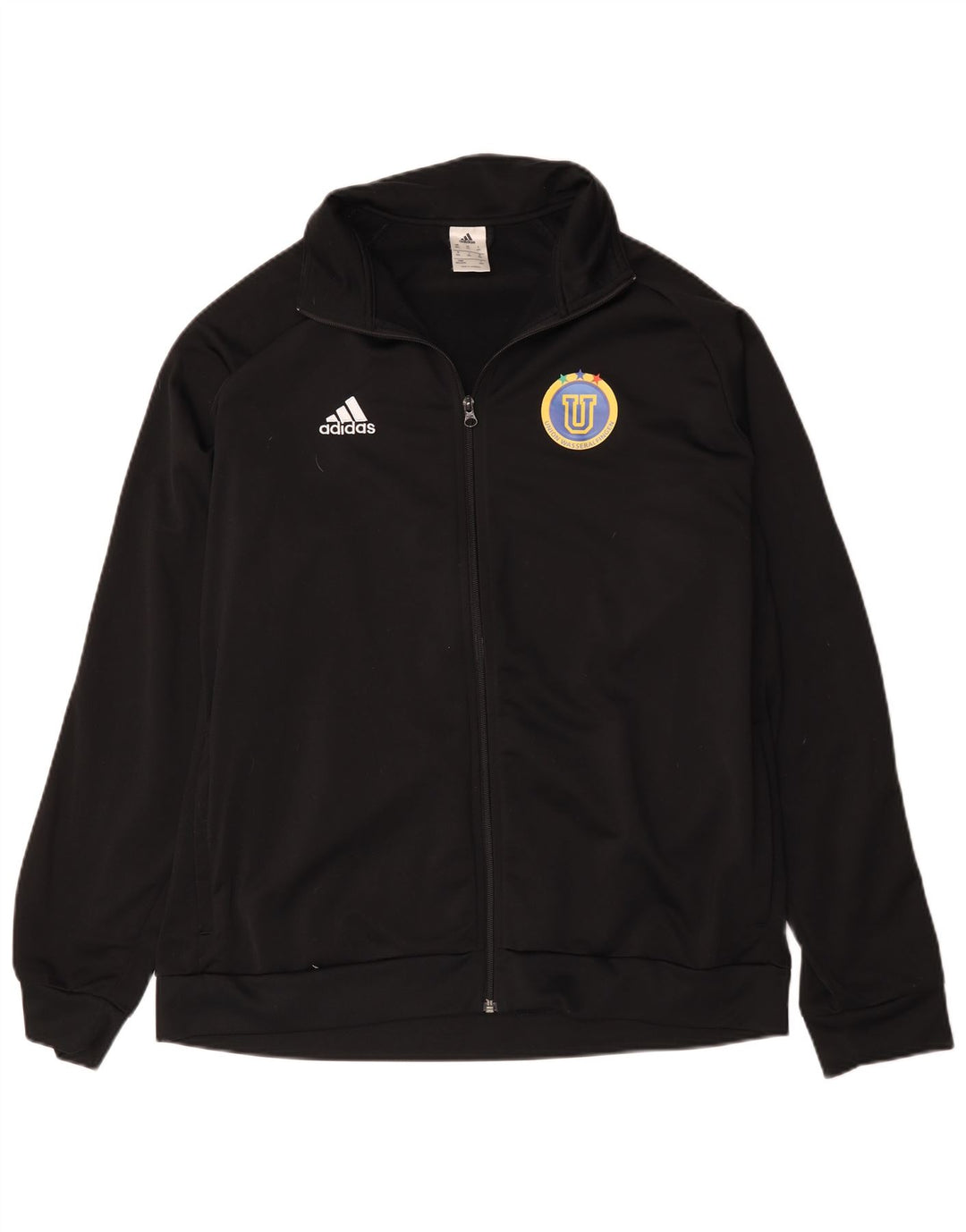 Giacca da ginnastica grafica da uomo Adidas 2XL nera in poliestere