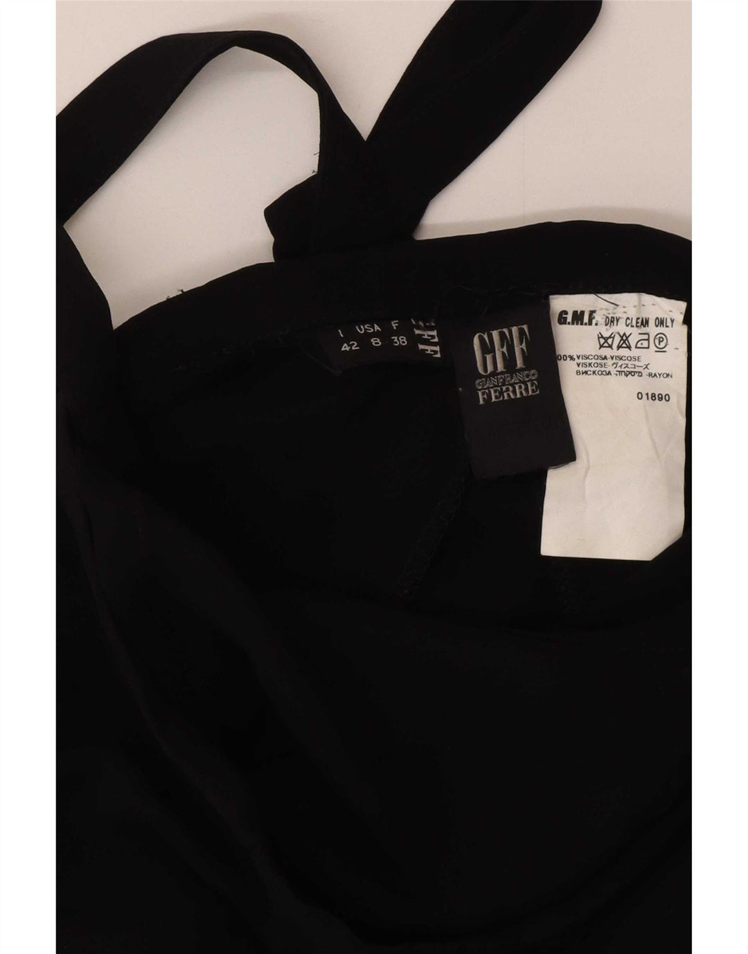 Gonna lunga da donna Gianfranco Ferre IT 42 media W28 viscosa nera