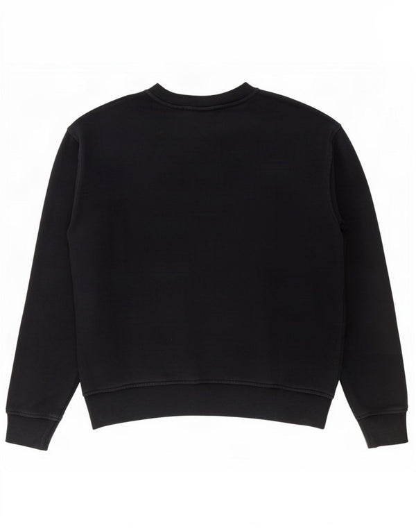 Tommy Hilfiger Womens Oversized Sweatshirt Jumper UK 10 Small Black Cotton