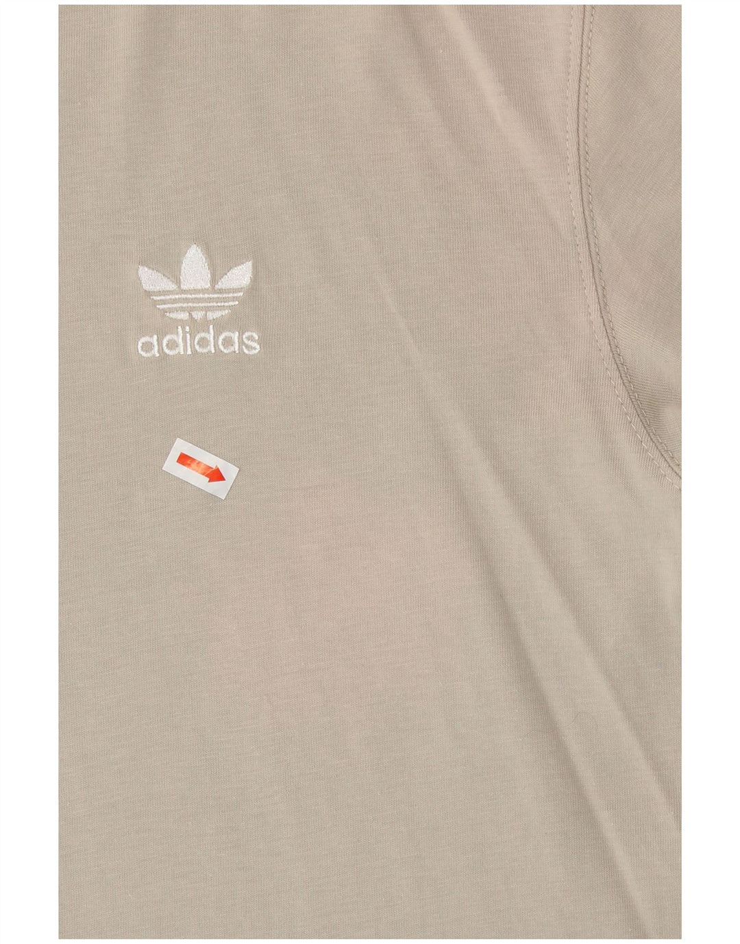 ADIDAS Mens T-Shirt Top Small Beige Cotton
