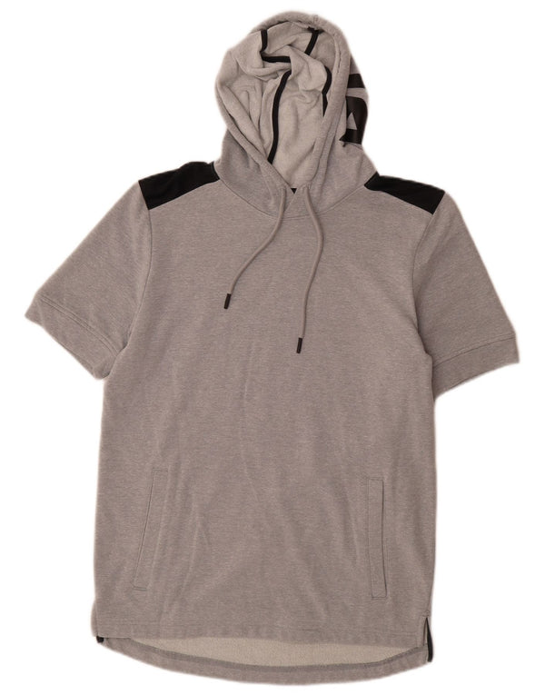 Felpa con cappuccio grafica a maniche corte da uomo Under Armour Small Grey Colourblock