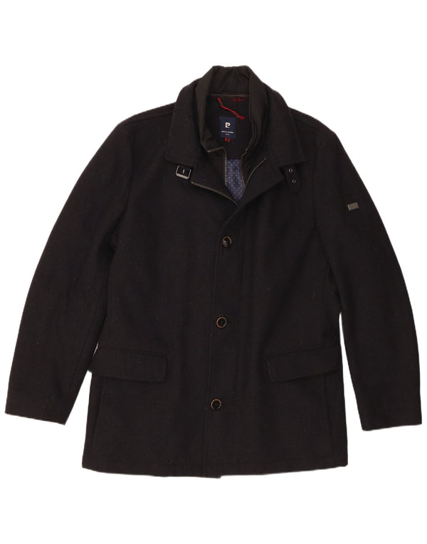 Cappotto giacca a vento da uomo Pierre Cardin IT 50 Large in lana blu navy