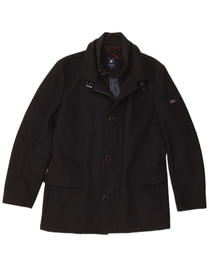Cappotto giacca a vento da uomo Pierre Cardin IT 50 Large in lana blu navy