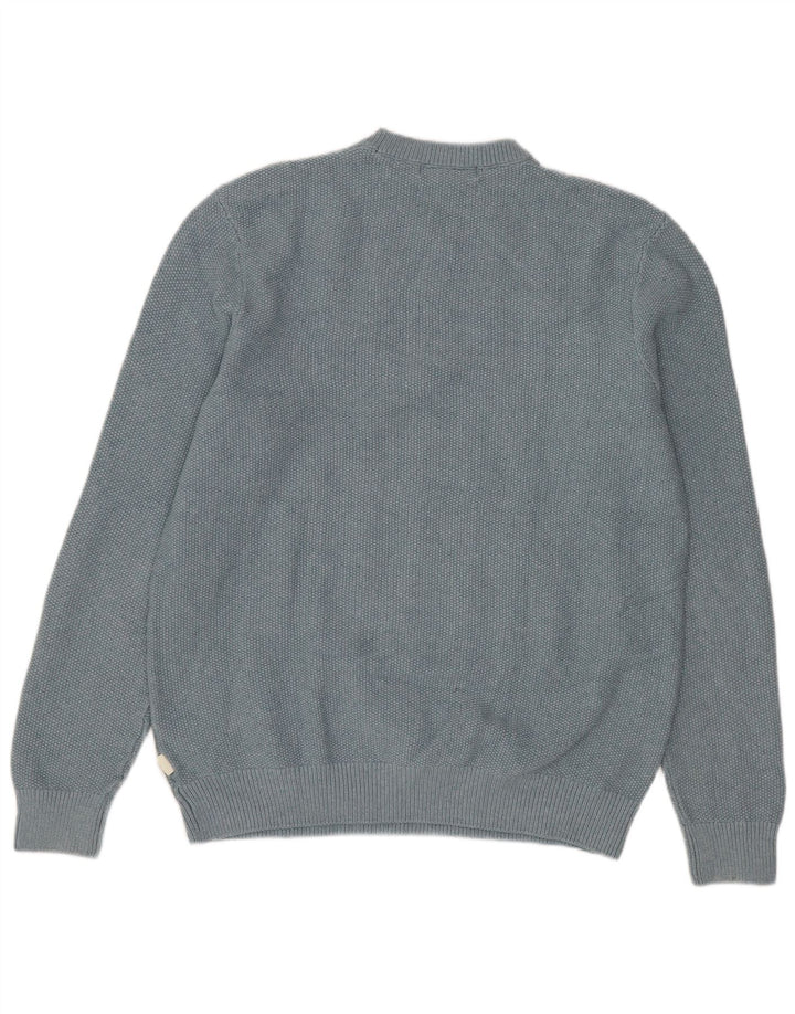 Maglione maglione girocollo da uomo Marks & Spencer blu medio poliestere