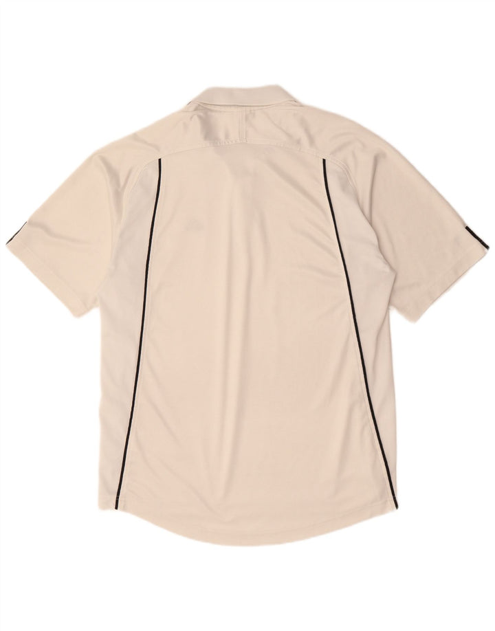 Polo Adidas da uomo UK 42/44 grande poliestere bianco