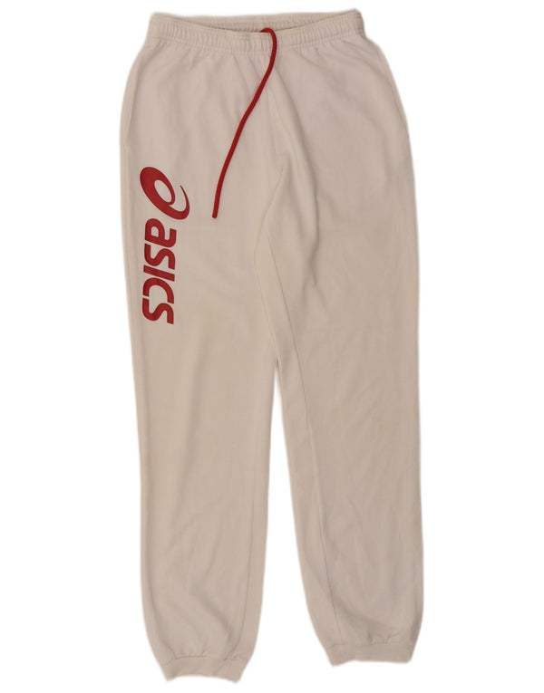 Asics Pantaloni da tuta da donna con grafica Joggers UK 8 Small Poliestere bianco