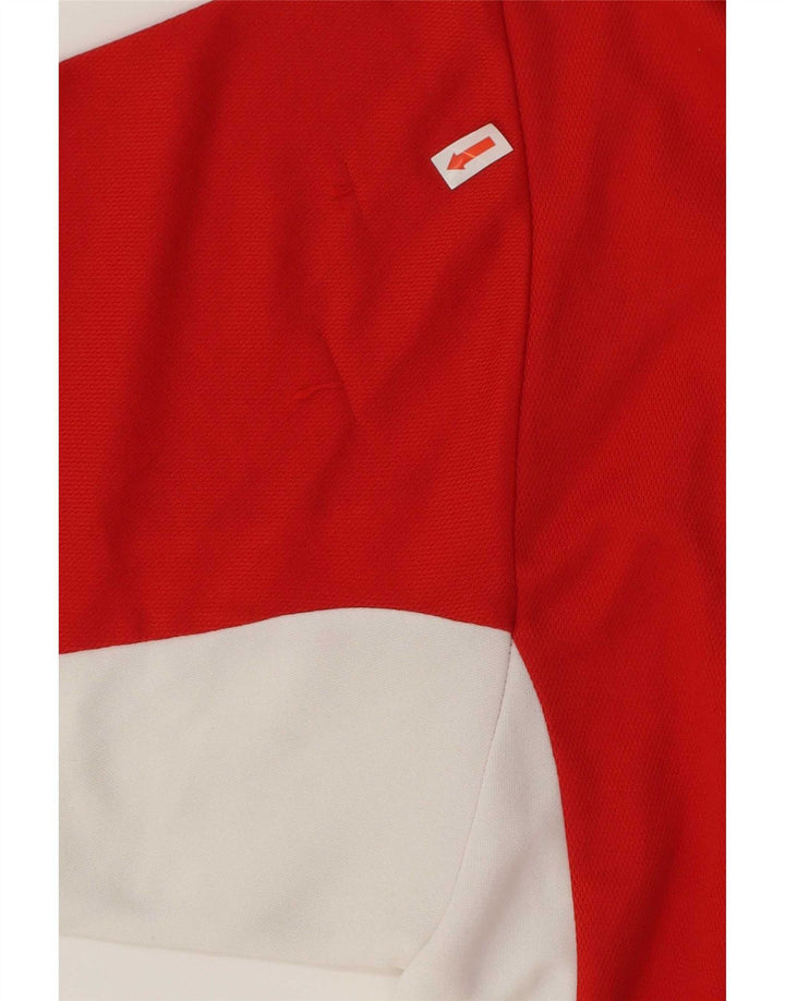 Polo grafica da uomo Lotto XL Poliestere color block rosso
