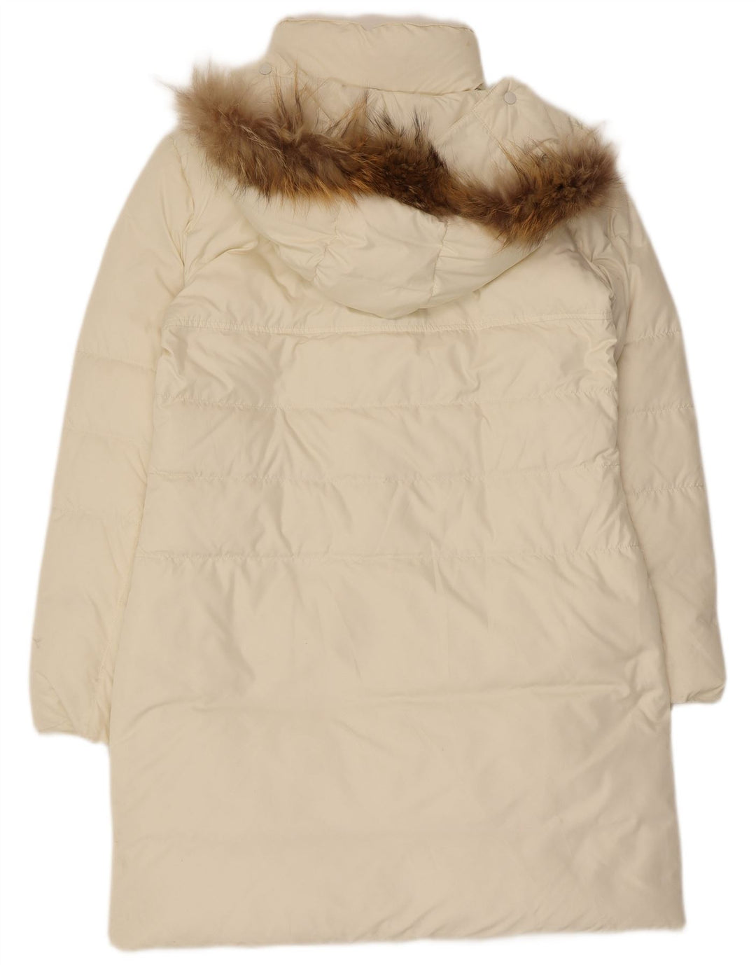 Cappotto imbottito con cappuccio da donna Diadora UK 14 medio poliestere bianco sporco