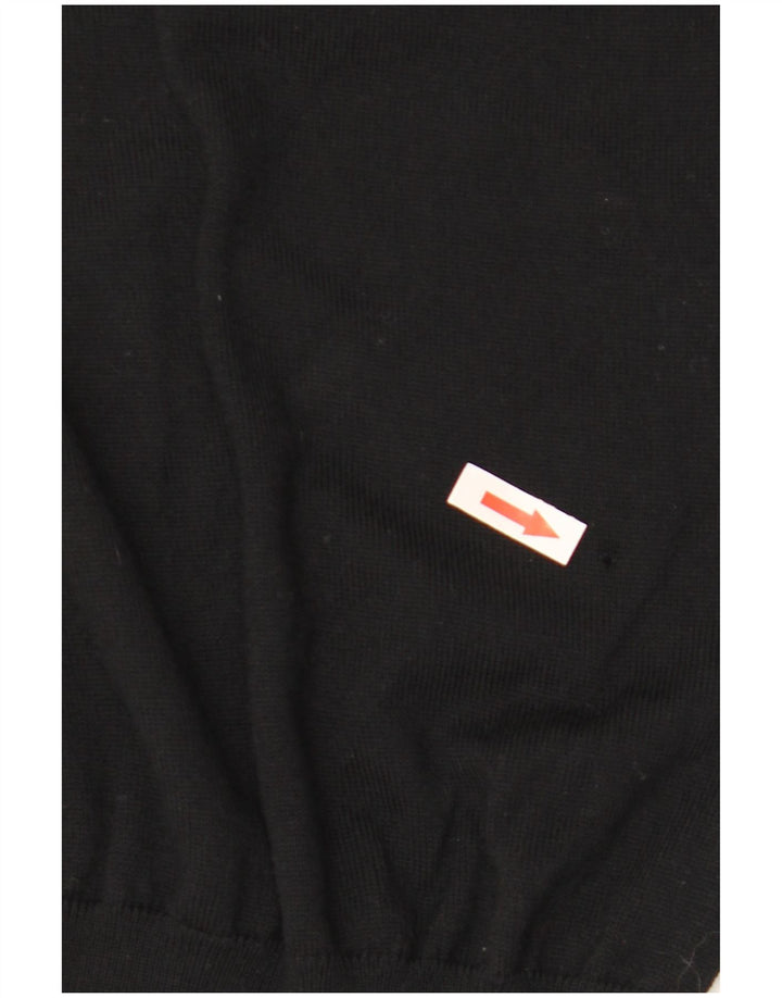 Maglione maglione a collo alto da uomo Hugo Boss 2XL lana nera