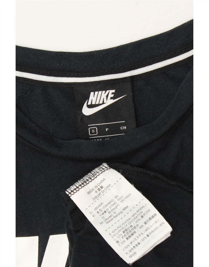 T-shirt grafica da uomo Nike Top piccola in poliestere nero