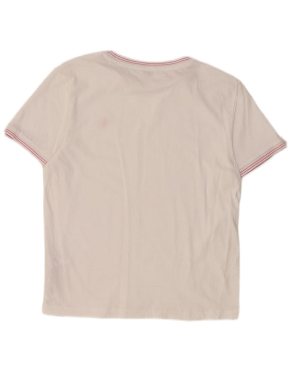 T-shirt da donna Jack Wills Top UK 14 cotone bianco medio