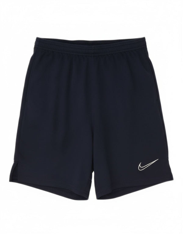 Pantaloncini sportivi Nike da ragazzo Dri Fit 12-13 anni Large blu navy in poliestere