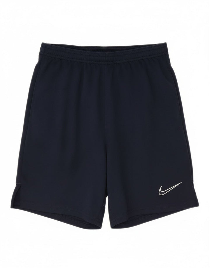 Pantaloncini sportivi Nike da ragazzo Dri Fit 12-13 anni Large blu navy in poliestere