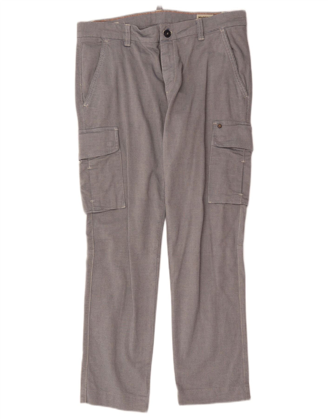 Pantaloni cargo dritti da uomo Mason's IT 48 medio W34 L28 cotone blu
