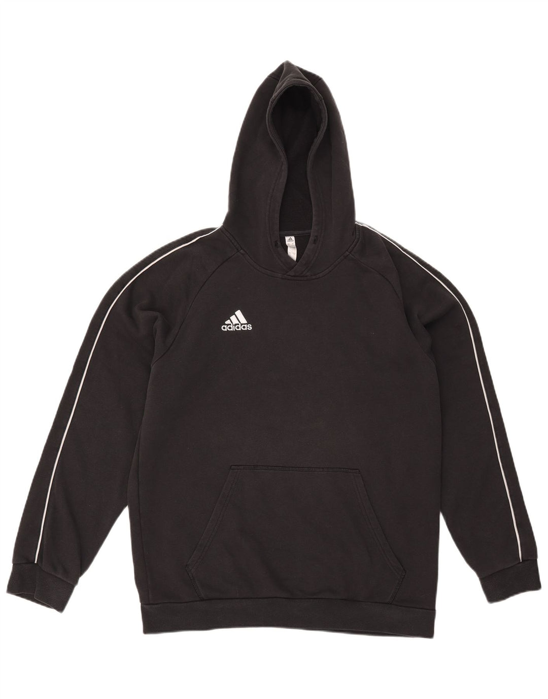 Felpa con cappuccio da uomo Adidas Large in cotone nero