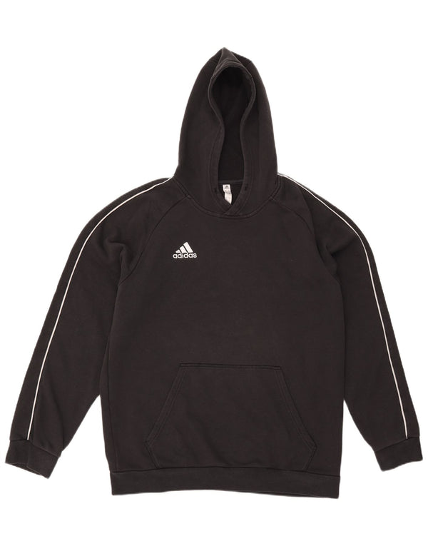 Felpa con cappuccio da uomo Adidas Large in cotone nero
