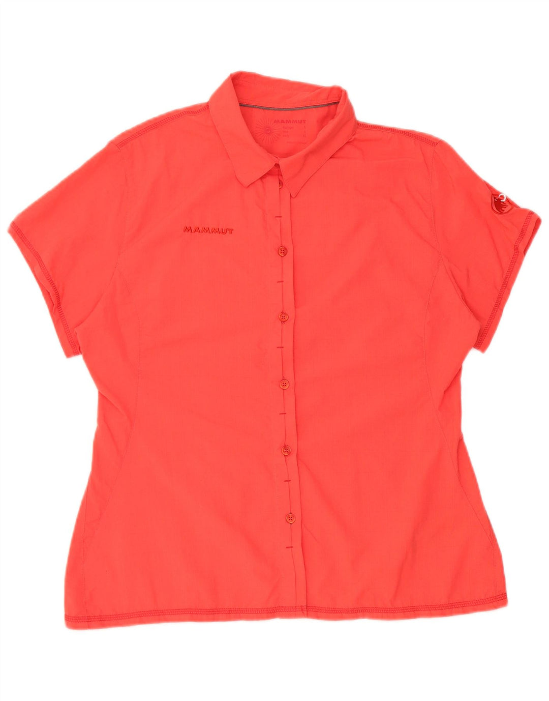 Maglia a maniche corte grafica da donna Mammut UK 14 Large Rosso Poliammide