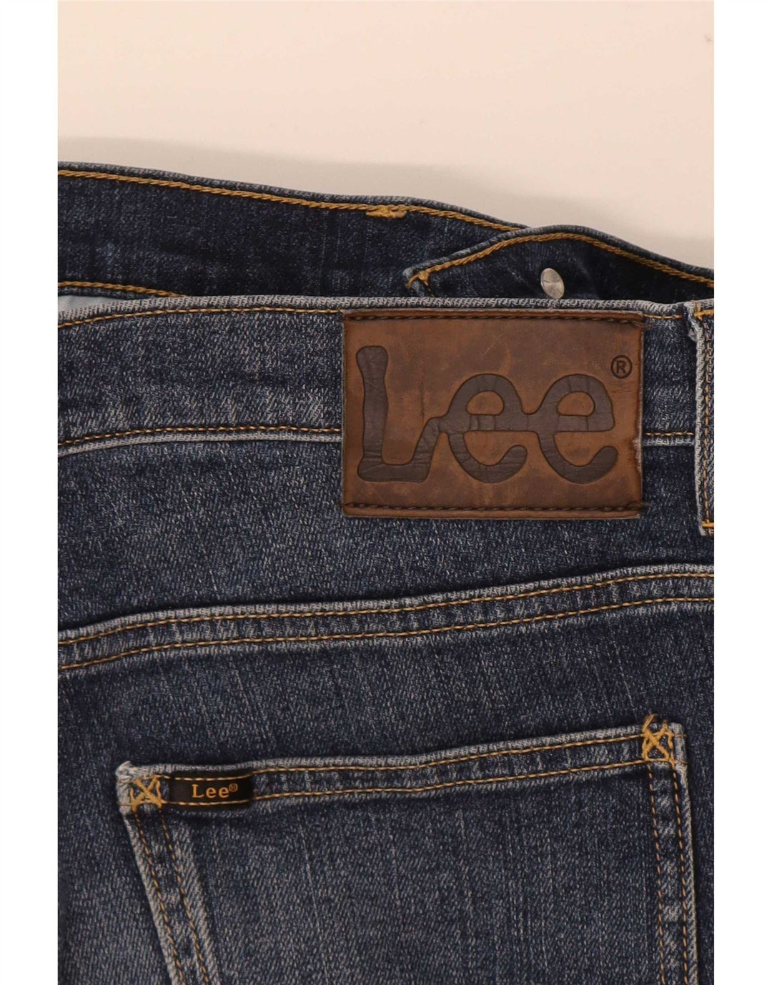 Jeans dritti Powell da donna Lee W28 L32 cotone blu navy