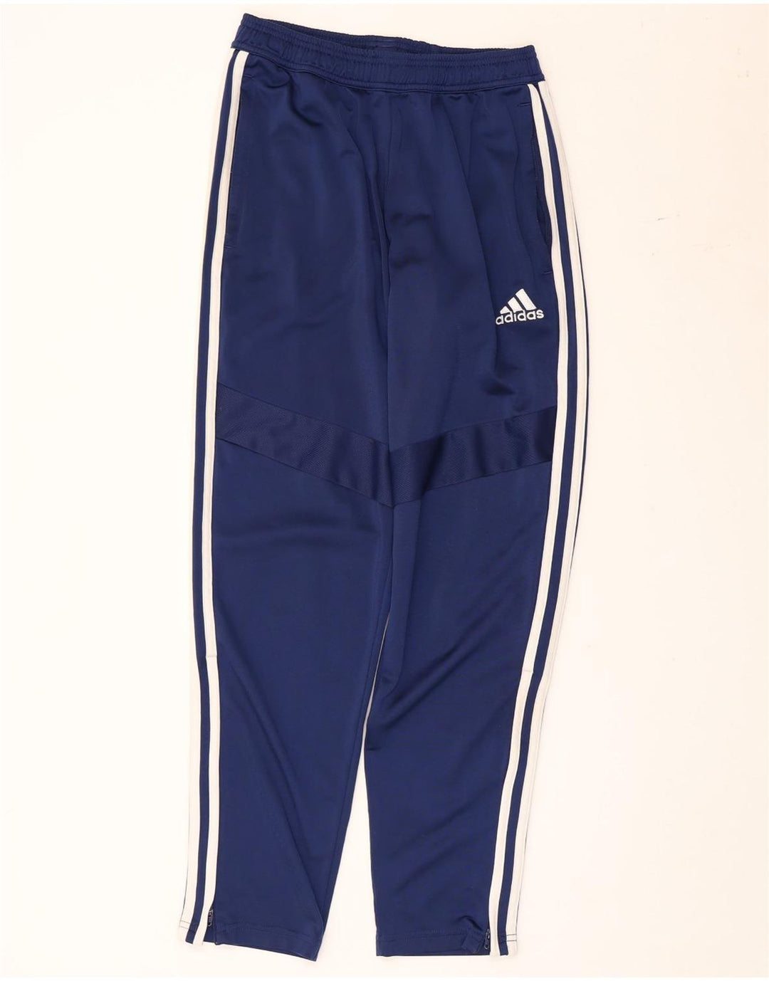 Pantaloni da tuta da uomo Adidas Small in poliestere blu navy