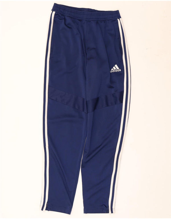 Pantaloni da tuta da uomo Adidas Small in poliestere blu navy
