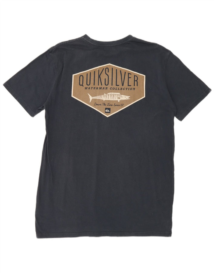 T-shirt grafica da uomo con vestibilità regolare Quiksilver, taglia grande, in cotone blu navy