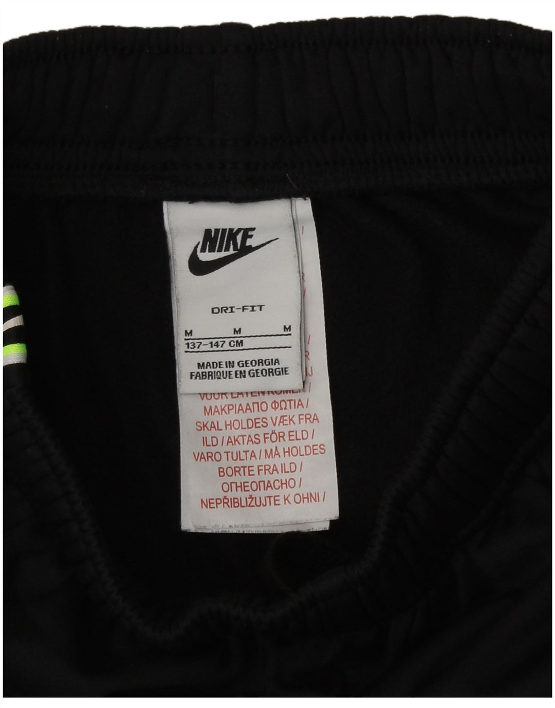 Pantaloncini sportivi Nike Dri Fit Graphic da ragazzo 10-11 anni, poliestere nero medio