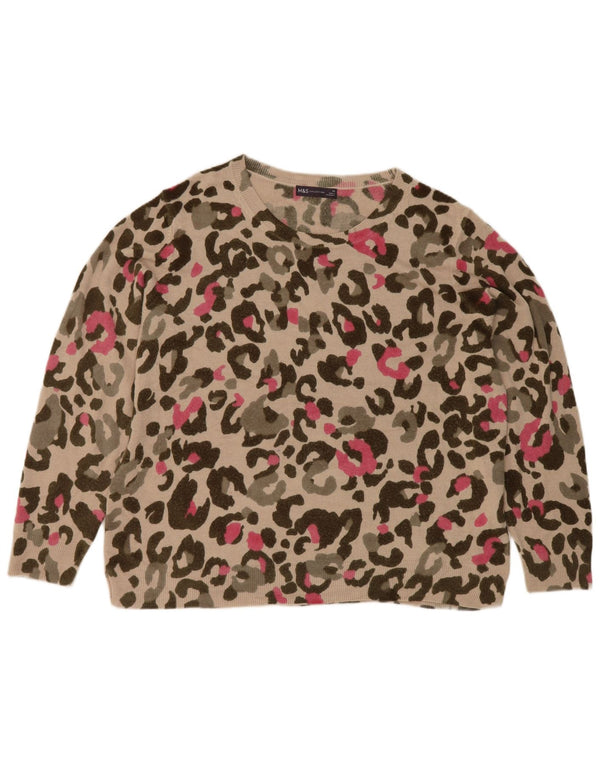 Maglione da donna con scollo a barca con motivo astratto Marks & Spencer UK 20 2XL
