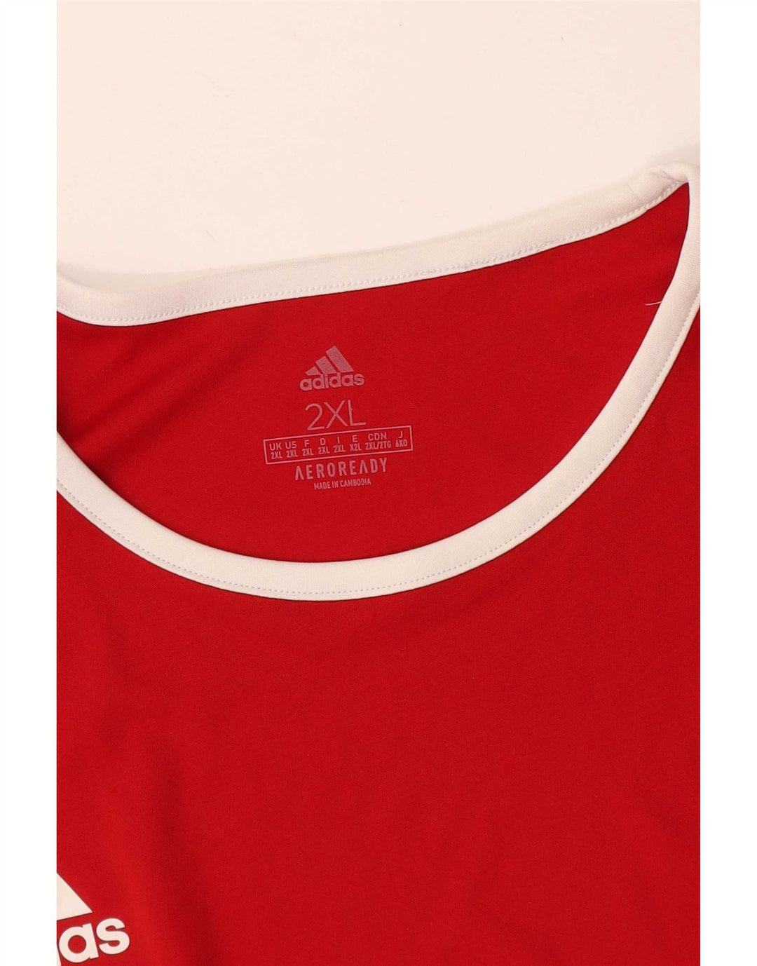 Maglietta Adidas Aeroready da uomo 2XL rossa
