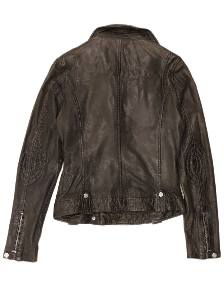 Giacca da motociclista in pelle da donna Gipsy UK 6 XS Nera