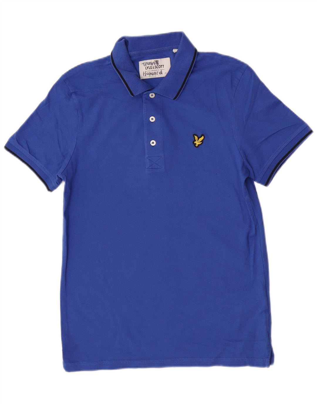 Polo da uomo Lyle & Scott piccola in cotone blu
