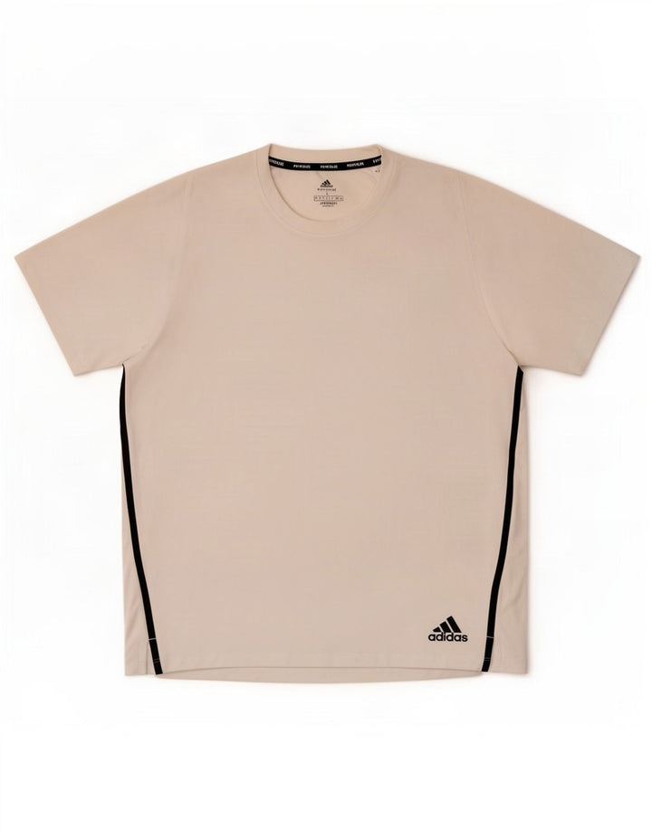 T-shirt Adidas Aeroready da uomo, grande, in poliestere bianco