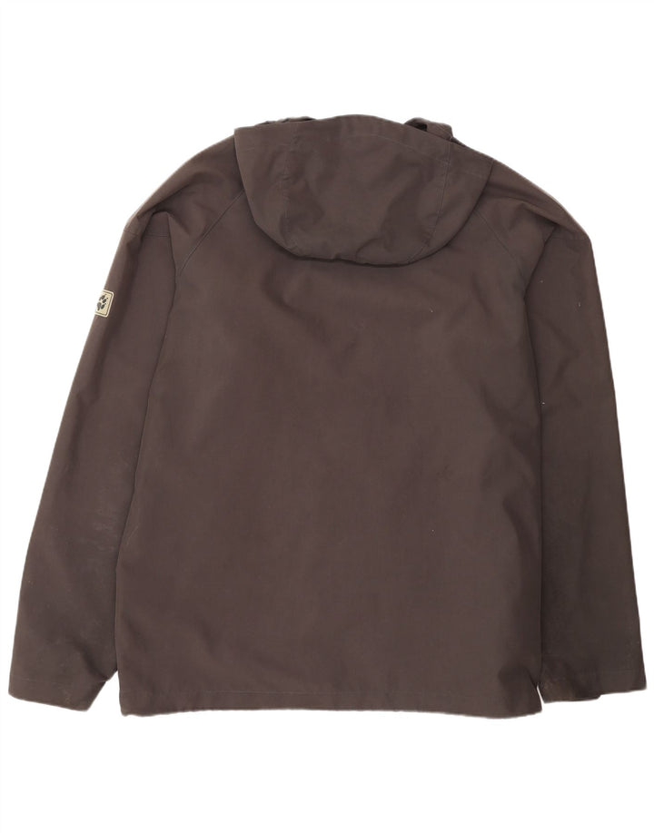 JACK WOLFSKIN Giacca antipioggia da uomo con cappuccio UK 48 2XL Poliestere nero