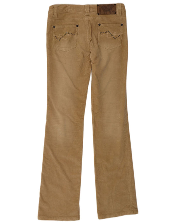 Pantaloni di velluto a coste bootcut da donna Madonna XS W28 L33 Cotone beige