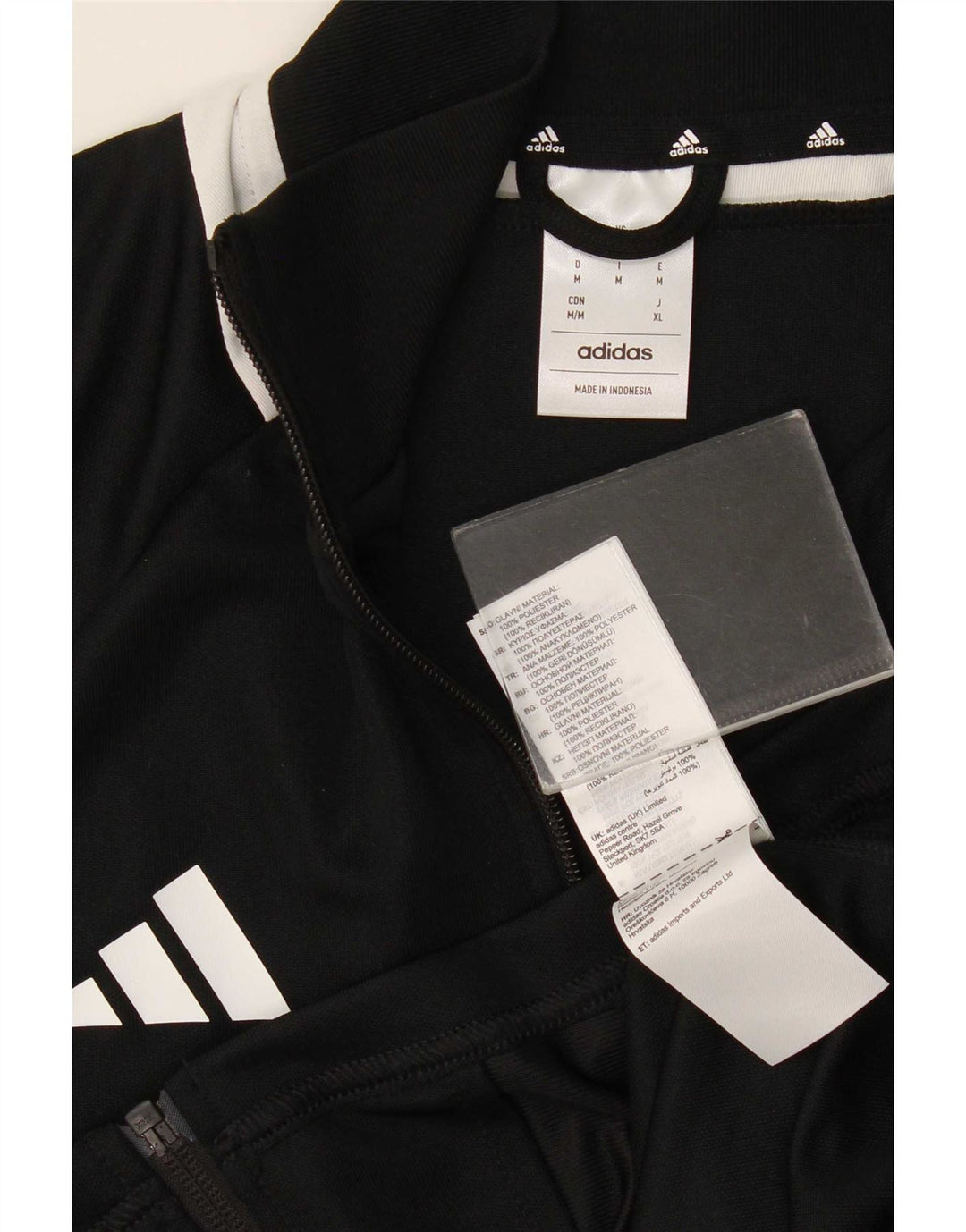 Giacca superiore della tuta da uomo Adidas Aeroready media poliestere nero