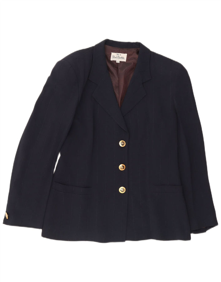 Giacca Blazer a 3 Bottoni Donna Renato Balestra IT 48 XL Acetato Blu Navy