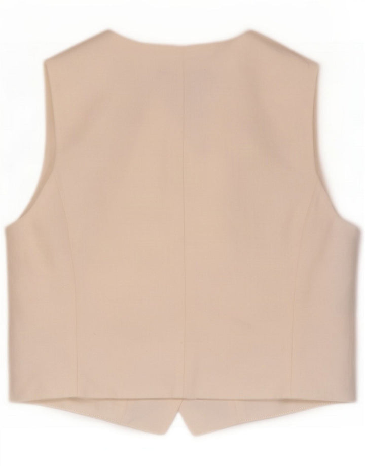 Gilet da donna Massimo Dutti UK 12 Cotone bianco medio