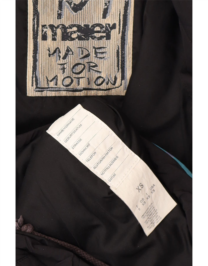 MAIER Giacca a vento pullover oversize da uomo UK 6 XS Nero floreale