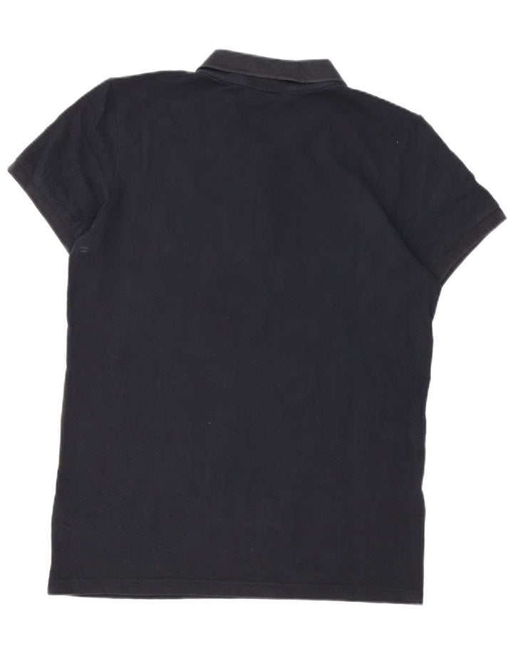 Polo Adidas da uomo in cotone nero medio