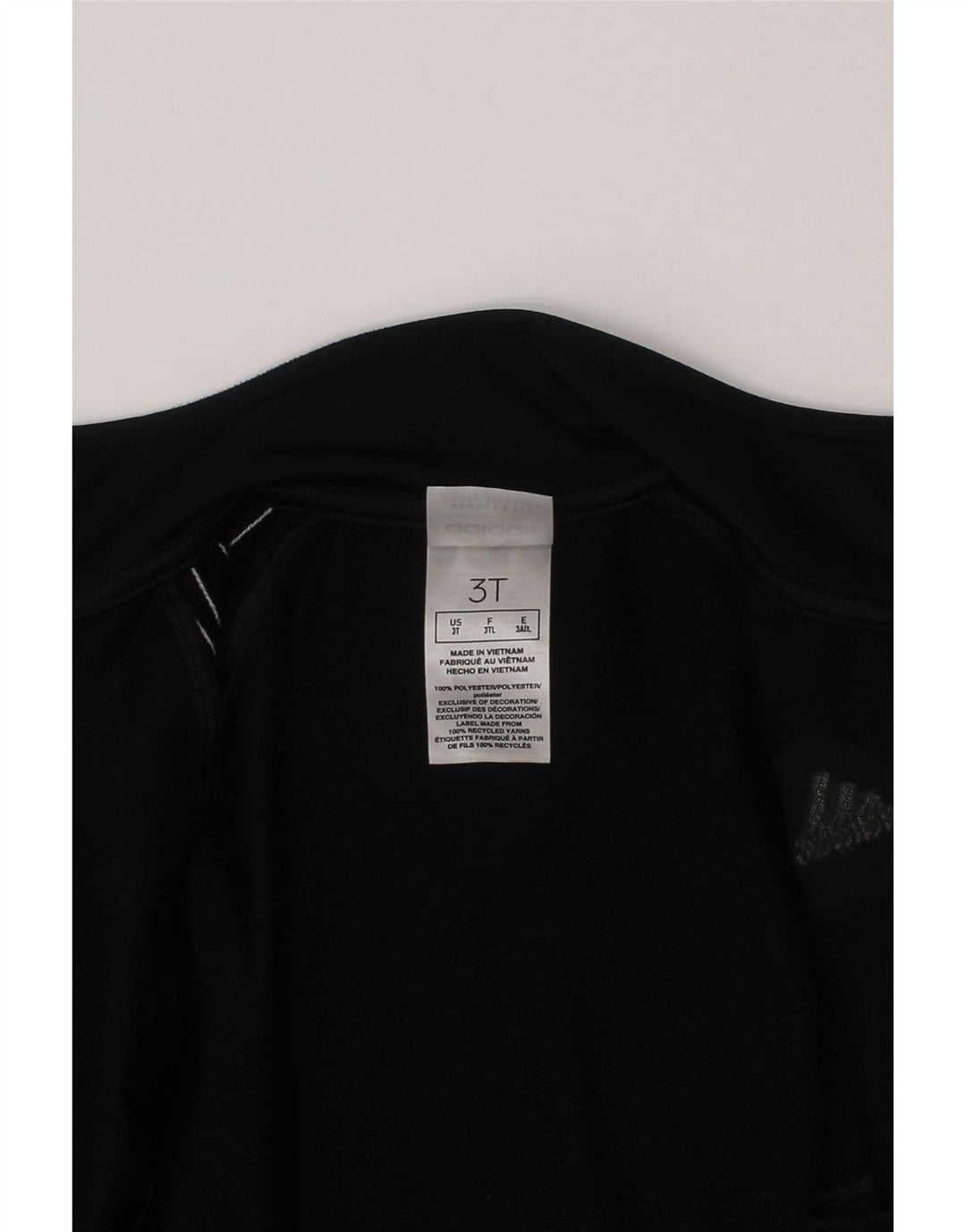 Giacca Top della tuta da ragazzo Adidas 2-3 anni in poliestere nero