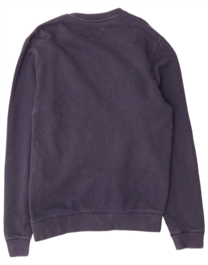 Felpa grafica da uomo Jack Wills Maglione piccolo in cotone blu navy