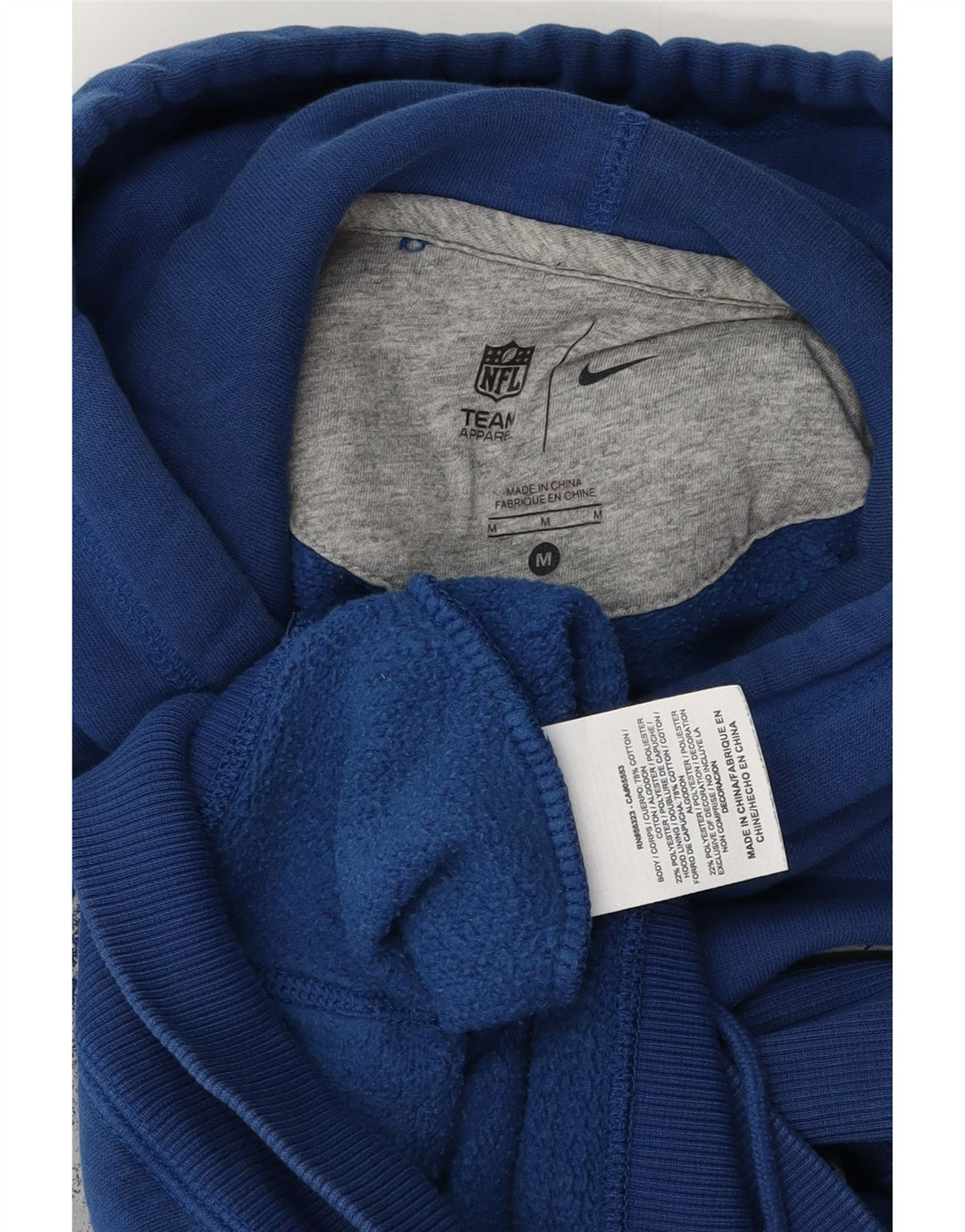 NIKE Felpa con cappuccio grafica da uomo in cotone blu medio