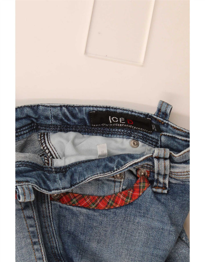 Jeans dritti effetto consumato da donna Iceberg W26 L27 Blu