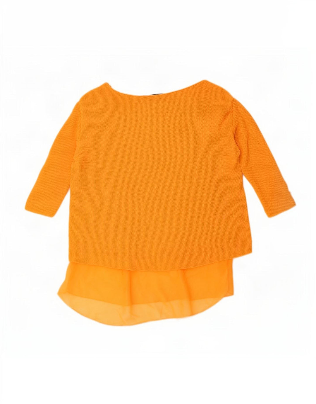 Top Zara Donna Manica 3/4 UK 10 Small Arancione