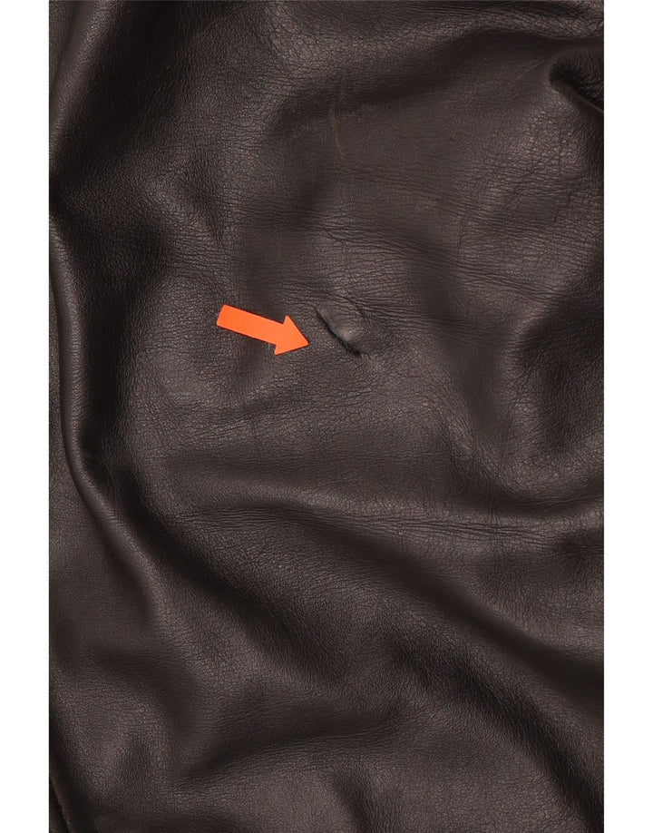 Pantaloni Moto Racer da donna VINTAGE IT 44 Medio W30 L27 Pelle Nera