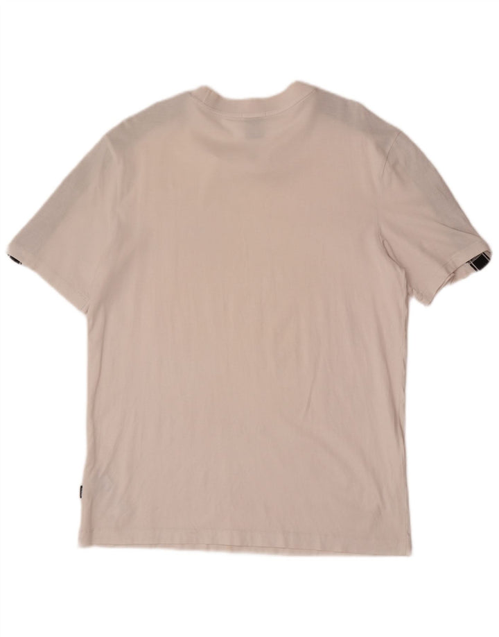 T-shirt grafica da uomo Hugo Boss Top in cotone color block bianco medio