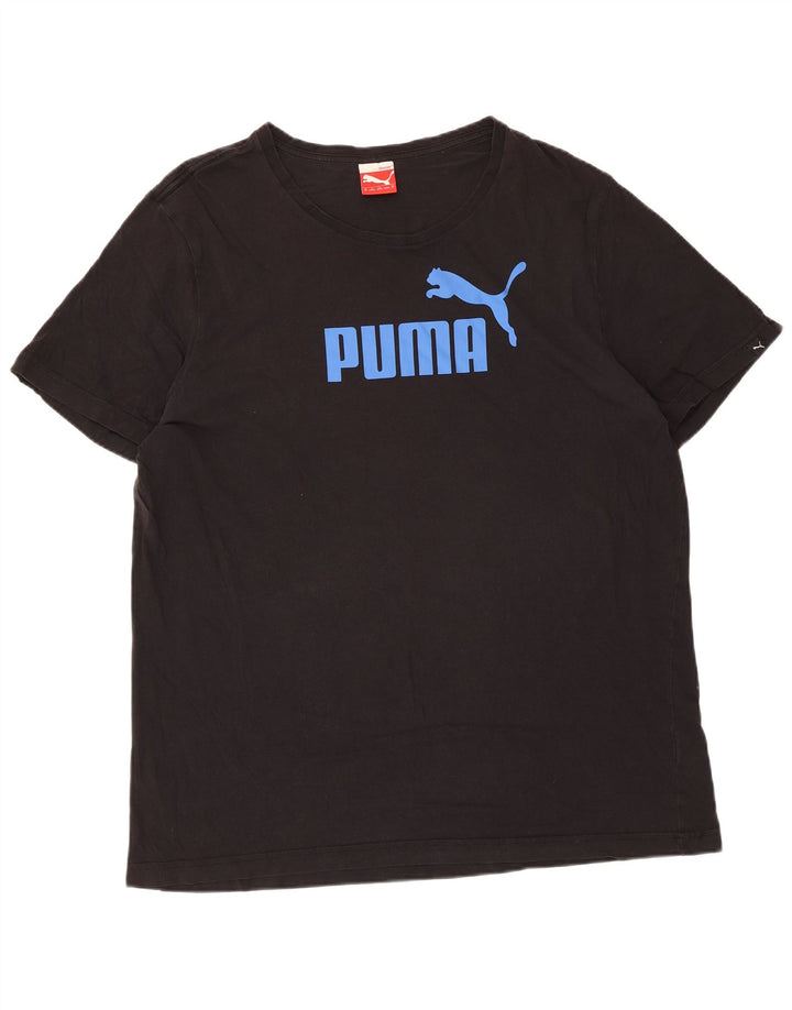 T-shirt grafica da uomo Puma Top XL in cotone nero