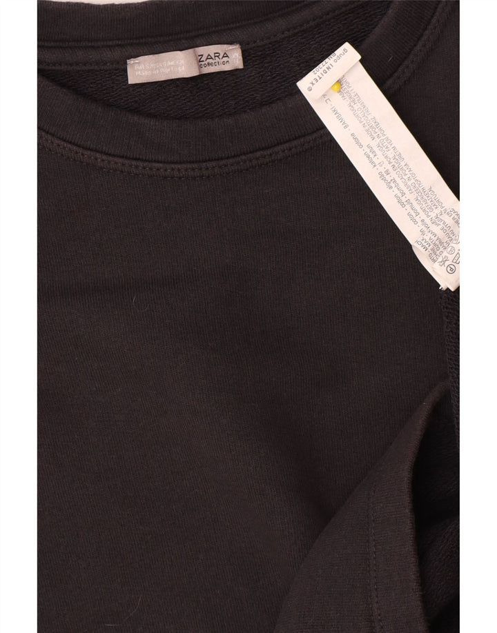 Felpa Zara Uomo Maglione Piccolo Cotone Nero