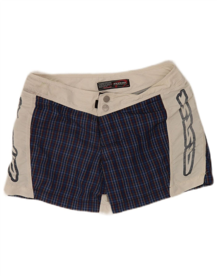 Pantaloncini da bagno con grafica da uomo RRD, poliestere color block medio blu navy