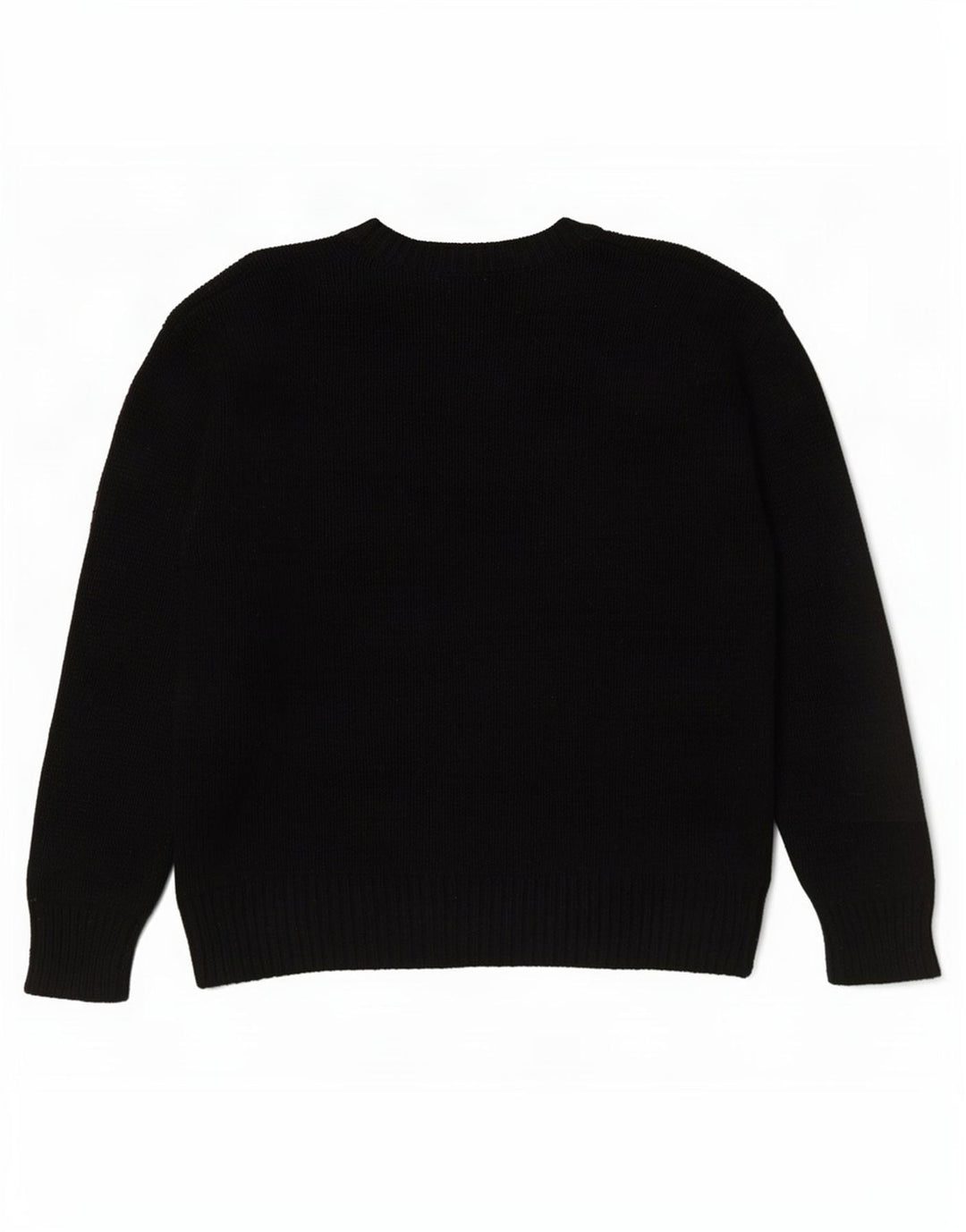 Maglione maglione girocollo oversize da donna Zara UK 16 grande poliestere nero