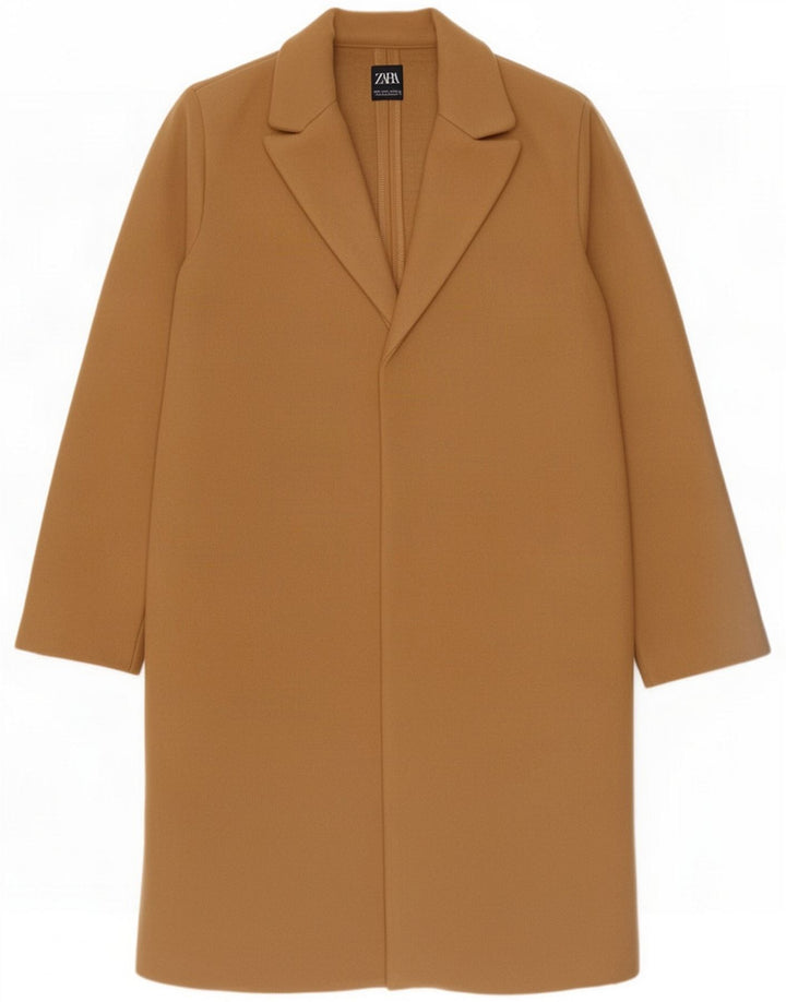 Cappotto aperto da donna Zara UK 14 Beige medio Poliestere